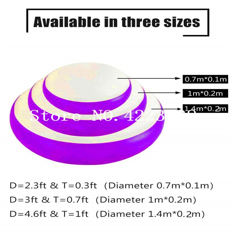 Round Inflatable Gymnastics Airspot Floor Training Set 07m 1m 14m Diameter - 6 Round Inflatable Gymnastics Airspot Floor Training Set 07m 1m 14m Diameter - 6