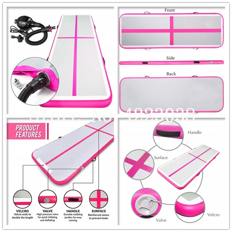 Inflatable Air Track Set For Gymnastics Cheerleading Tumbling Training Equipment - 14