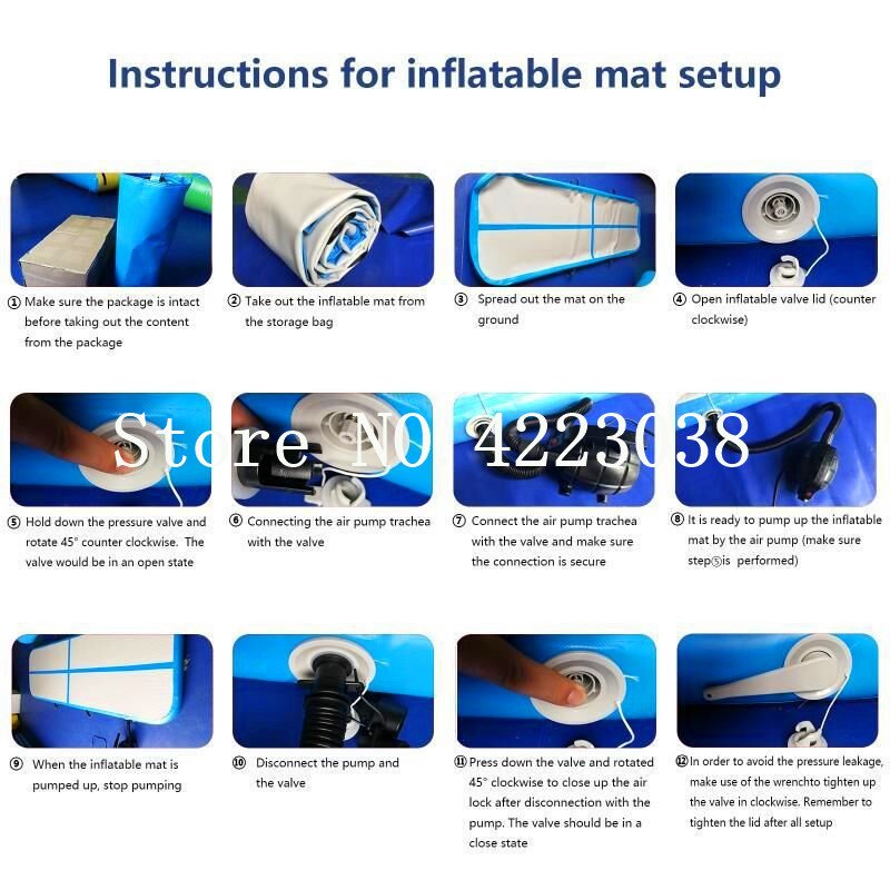 Inflatable Air Track Set For Gymnastics Cheerleading Tumbling Training Equipment - 15