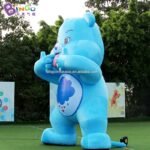 Adorable 3 7x2 5x5m Giant Inflatable Baby Bear For Event Showing Blue Balloon Display Toys - 3