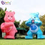 Adorable 3 7x2 5x5m Giant Inflatable Baby Bear For Event Showing Blue Balloon Display Toys - 4