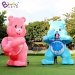 Adorable 3 7x2 5x5m Giant Inflatable Baby Bear For Event Showing Blue Balloon Display Toys - 5