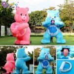 Adorable 3 7x2 5x5m Giant Inflatable Baby Bear For Event Showing Blue Balloon Display Toys - 6