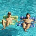 Water Hammock Swimming Pool Swim Chair Foot Rest Beach Floating Bed Inflatable Raft Lounger