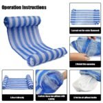 Water Hammock Swimming Pool Swim Chair Foot Rest Beach Floating Bed Inflatable Raft Lounger - 4