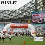 Advertisement Running Racing Start Finish Line Inflatable Arch With Blower Event Gantry For Marathon - 4