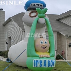 Advertising Inflatable Cartoon With A Baby Boy Girl