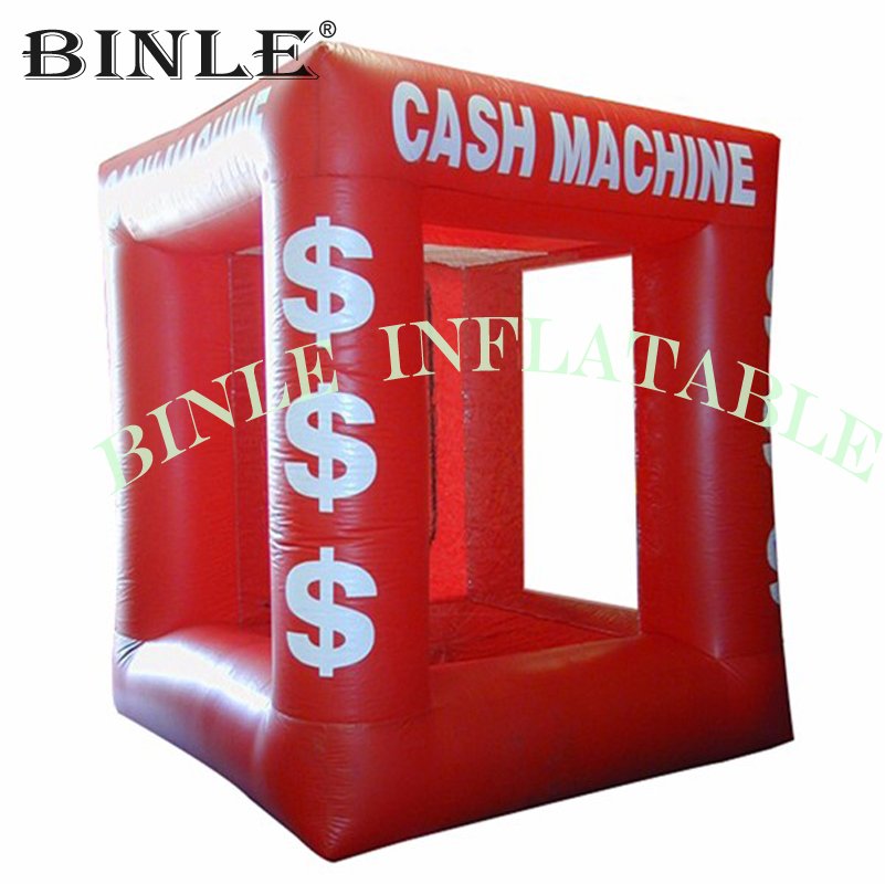 Inflatable Cash Cube Booth Ideal Advertising Tool For Store Openings Promotions Money Machine Games - 2