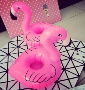 Air Mattresses For Cup Inflatable Flamingo Drinks Holder Pool Floats Bar Coasters Floatation Devices Pink - 2