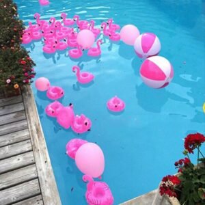 Air Mattresses For Cup Inflatable Flamingo Drinks Holder Pool Floats Bar Coasters Floatation Devices Pink