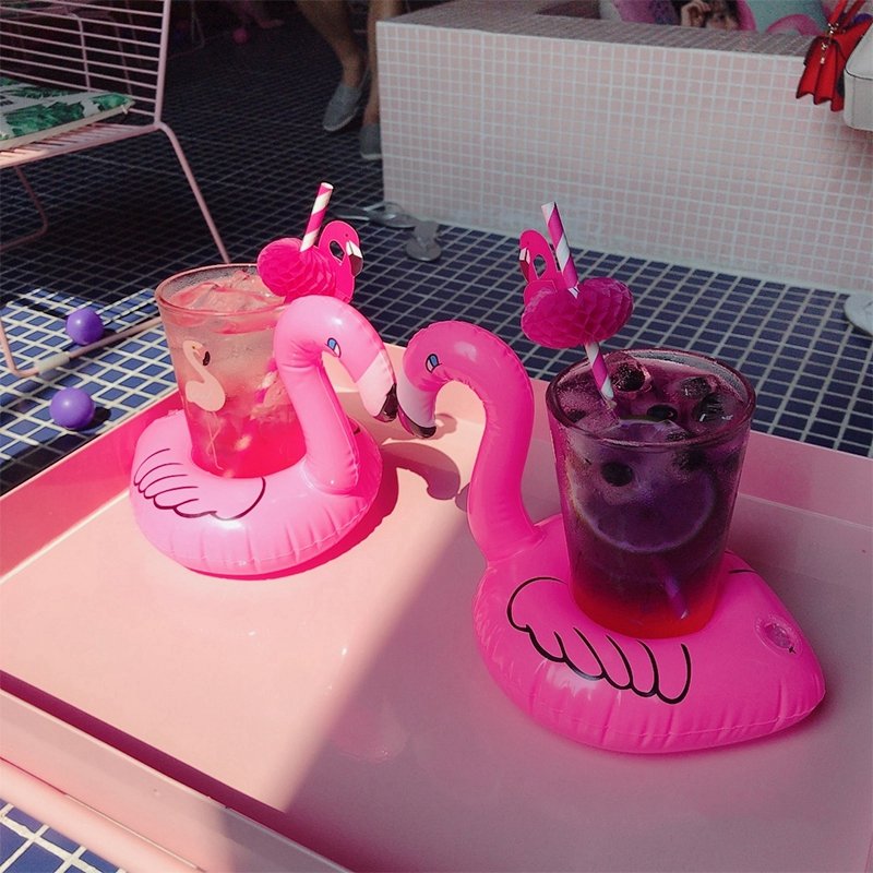 Pink Flamingo Inflatable Drink Holder Floating Pool Bar Coasters Air Mattresses Floatation Devices - 7 Pink Flamingo Inflatable Drink Holder Floating Pool Bar Coasters Air Mattresses Floatation Devices - 7
