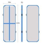 Airtrack Tumbling Inflatable Bouncer Gymnastics Floor Trampoline Electric Air Pump For Home Use Training Cheerleading Beach Gift - 3