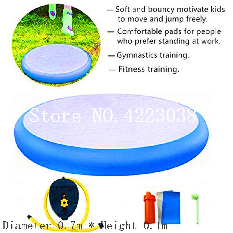 Round Airspot Inflatable Gymnastics Training Mat 07m Ideal For Indooroutdoor Fitness Exercise - 12