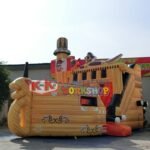 Amusement Park Playground Pirate Ship Inflatable Boat Bouncy Slide - 2
