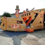 Amusement Park Playground Pirate Ship Inflatable Boat Bouncy Slide - 3
