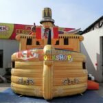 Amusement Park Playground Pirate Ship Inflatable Boat Bouncy Slide - 6