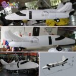 Attractive 2 5m Long Giant Inflatable Plane Model With Hanging For Aviation Theme Party Toy - 5