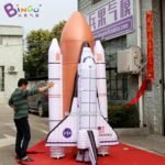 Attractive 3mh Giant Inflatable Rocket Model For Aviation Theme Events Decorative Spaceship Balloon Customized Advertising Toy - 2