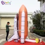 Attractive 3mh Giant Inflatable Rocket Model For Aviation Theme Events Decorative Spaceship Balloon Customized Advertising Toy - 5
