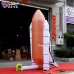 Attractive 3mh Giant Inflatable Rocket Model For Aviation Theme Events Decorative Spaceship Balloon Customized Advertising Toy - 6
