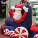 Attractive 5x1 2x1 7 Meters Inflatable Christmas Train For Outdoor Decoration Balloon Toys Retail - 4