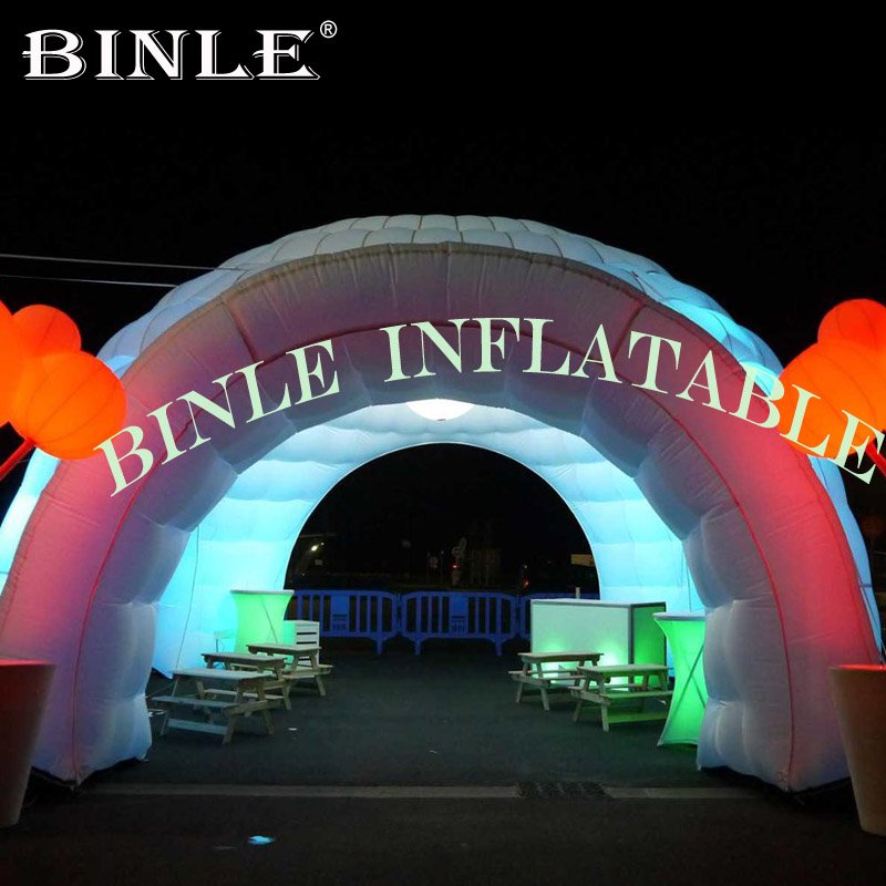 Large White Inflatable Igloo Event Tent Air Dome Disco Bar Dj Booth 2door Pavilion Marquee Party House - 1