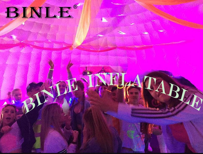 Large White Inflatable Igloo Event Tent Air Dome Disco Bar Dj Booth 2door Pavilion Marquee Party House - 2