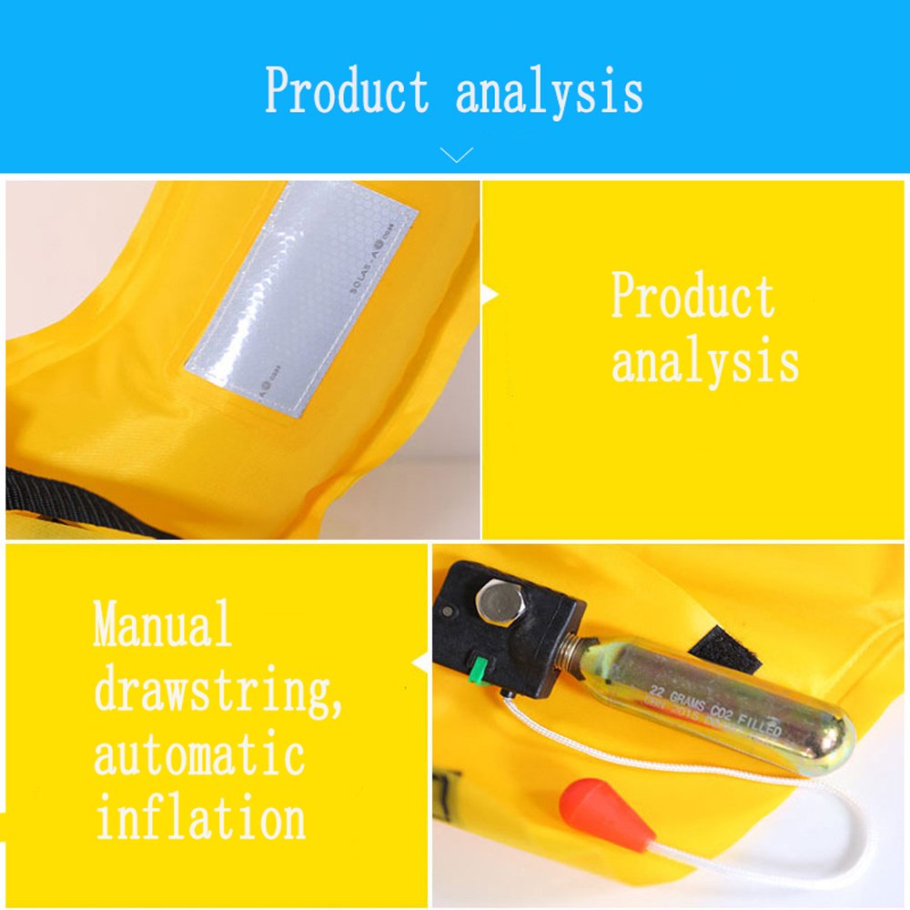 Automatic Inflatable Life Jacket Swim Belt For Fishing Boating And Outdoor Water Activities - 6 Automatic Inflatable Life Jacket Swim Belt For Fishing Boating And Outdoor Water Activities - 6