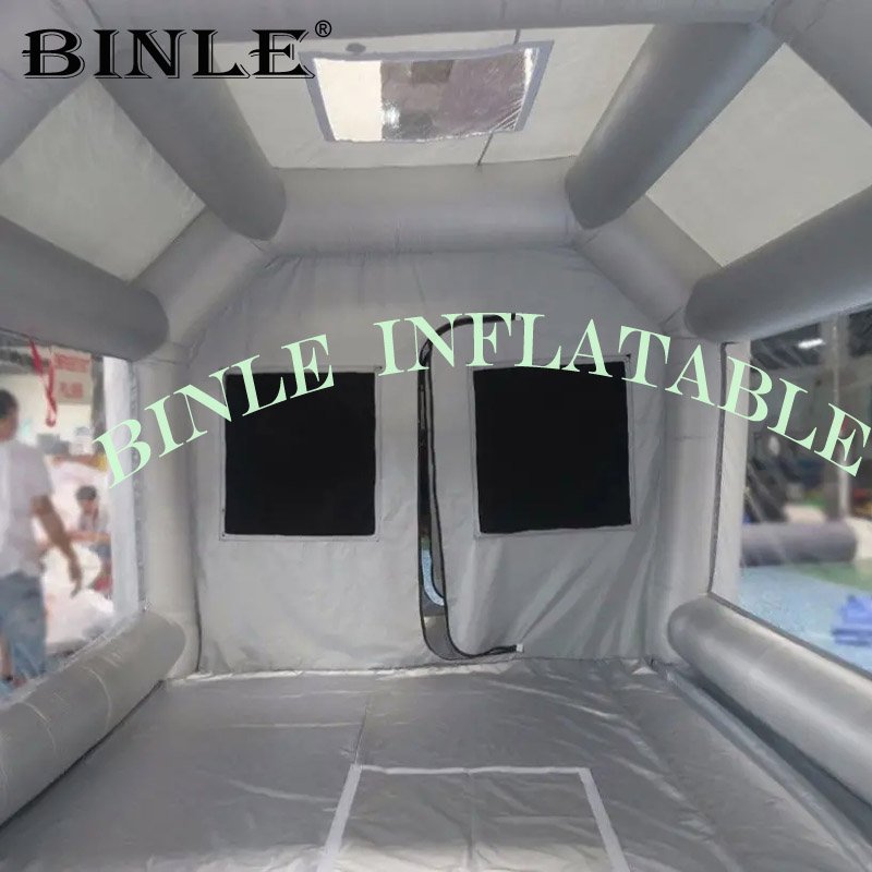 Portable Giant Inflatable Automobile Spray Paint Booth Car Detailing Workstation Wash Garage For Outdoor Use - 5