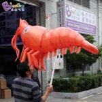 Bargain Price 1 5m Length Inflatable Lighting Led Lobster Cartoon Aerated Custom Made Walking Parade Toy For Advert Decoration - 2
