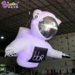 Bargain Price 2 5mh Inflatable Hanging Led Astronaut Characteristic Half Body Lighting Spaceman Suspended Advert Item - 4