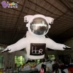 Bargain Price 2 5mh Inflatable Hanging Led Astronaut Characteristic Half Body Lighting Spaceman Suspended Advert Item - 6