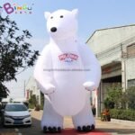 Bargain Price 6mh Inflatable Polar Bear Model Air Blow Characteristic Logo Advertising White Decoration - 4