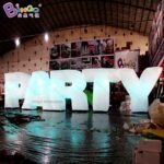 Bargain Price 8x2mh Inflatable Lighting Logo Alphabet Air Blow Custom Made Led Words Decoration For Advertising Party Light - 4