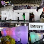 Bargain Price 8x2mh Inflatable Lighting Logo Alphabet Air Blow Custom Made Led Words Decoration For Advertising Party Light - 6