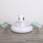 Baby Inflatable Rainbow Unicorn Pool Floats Hot Pegasus Horse Water Float Swimming Seat For Children Floating Island Toy - 3