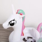 Baby Inflatable Rainbow Unicorn Pool Floats Hot Pegasus Horse Water Float Swimming Seat For Children Floating Island Toy - 4