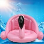 Baby Shade Swim Float Circle Ring Safe Inflatable Flamingo Arm Rings Kids Swimming Seat With Sunshade Pool Floats - 2