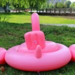 Baby Swimming Ring Seat Pool Accessories Piscine Swim Water Kid Swan Inflatable Toy - 4