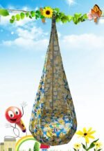 Baby Swing Sleeping Bag Children Pod Hammock Kids Indoor Outdoor Hanging Chair Adult Cotton With Inflatable Cushion - 4