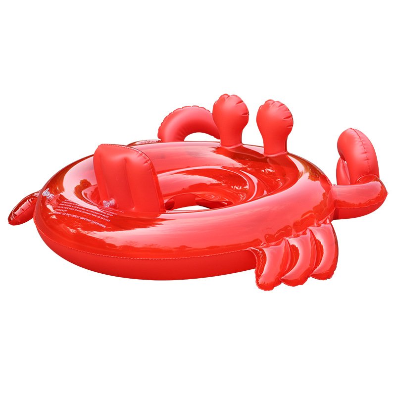 Red Crab Design Inflatable Baby Float Swimming Ring Kids Pool Water Seat Children Swim Aid - 4