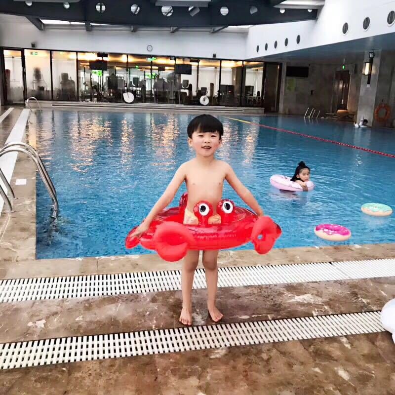 Red Crab Design Inflatable Baby Float Swimming Ring Kids Pool Water Seat Children Swim Aid - 8