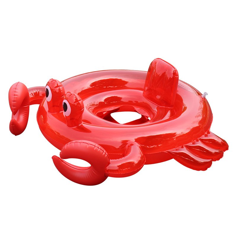 Red Crab Design Inflatable Baby Float Swimming Ring Kids Pool Water Seat Children Swim Aid - 2