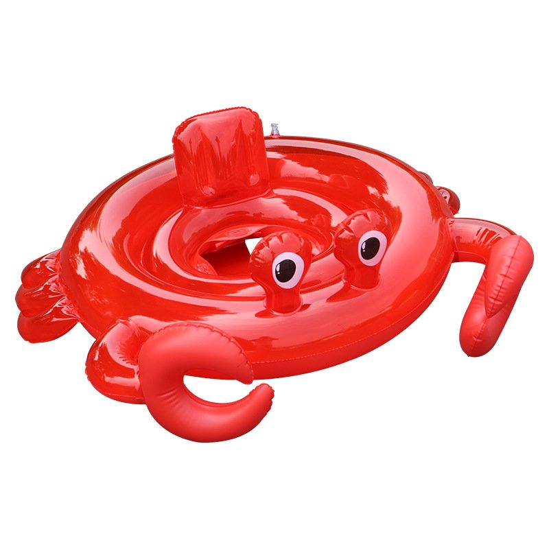 Red Crab Design Inflatable Baby Float Swimming Ring Kids Pool Water Seat Children Swim Aid - 3