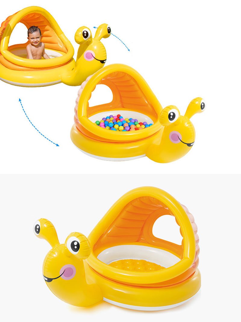 Summer Baby Kids Inflatable Swimming Pool With Sun Shade Water Float Toys For 36 Years Outdoor Fun Bath Sport - 2
