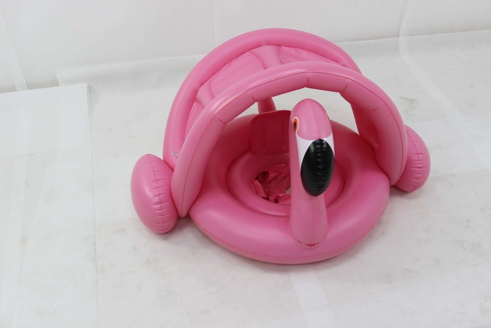 Inflatable Flamingo Baby Swim Float With Sunshade Safe Kids Swimming Seat Ring Arm Floats For Pool - 14 Inflatable Flamingo Baby Swim Float With Sunshade Safe Kids Swimming Seat Ring Arm Floats For Pool - 14