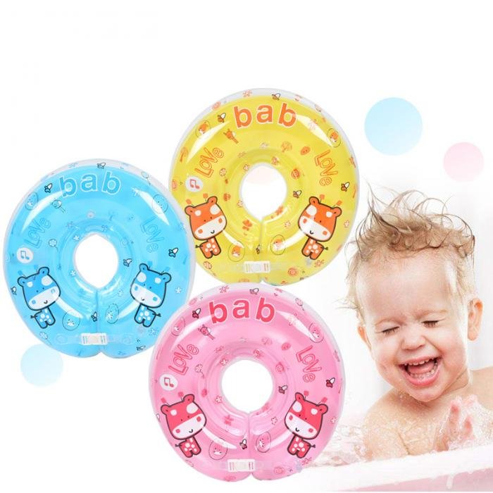 Adjustable Baby Swimming Neck Float Ring Safe Inflatable Bathing Circle Ideal For Infant Training T8 - 3