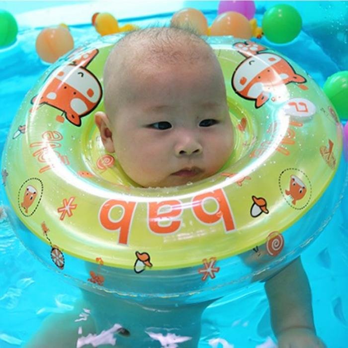 Adjustable Baby Swimming Neck Float Ring Safe Inflatable Bathing Circle Ideal For Infant Training T8 - 10