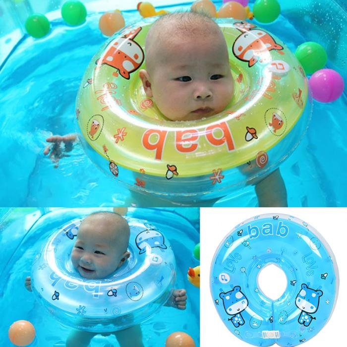 Adjustable Baby Swimming Neck Float Ring Safe Comfortable Inflatable Bathing Accessory By Ysbuy - 9