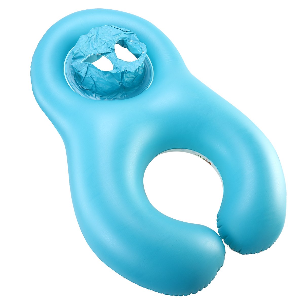 Kids Inflatable Swim Seat Ring With Safe Backrest Baby Floating Pool Chair Cartoon Pattern Design - 3